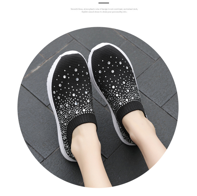 Trampki damskie do biegania w rozmiarach 35-43 - lekkie buty sportowe Slip On z siatkowym materiałem - Wianko - 28