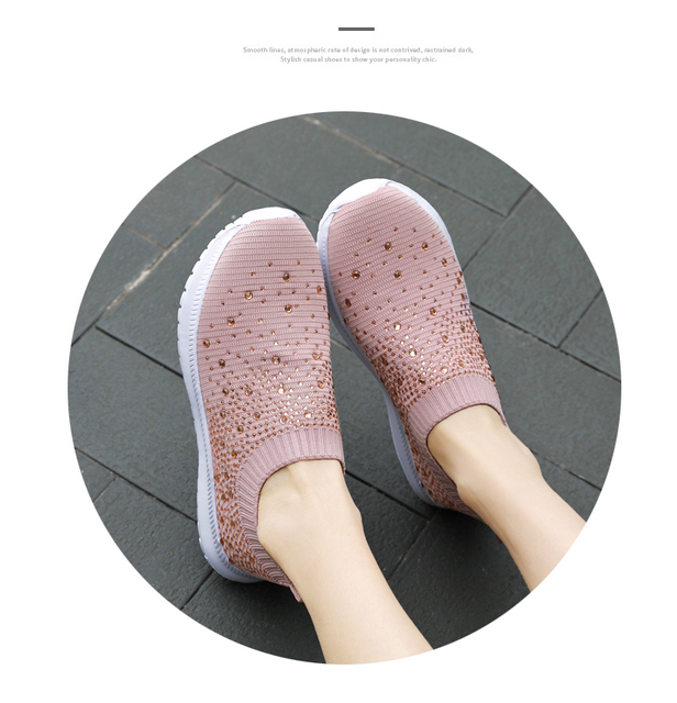 Trampki damskie do biegania w rozmiarach 35-43 - lekkie buty sportowe Slip On z siatkowym materiałem - Wianko - 15