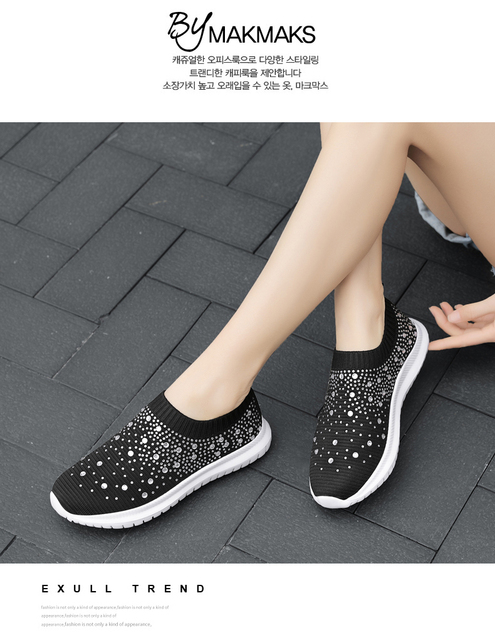 Trampki damskie do biegania w rozmiarach 35-43 - lekkie buty sportowe Slip On z siatkowym materiałem - Wianko - 26