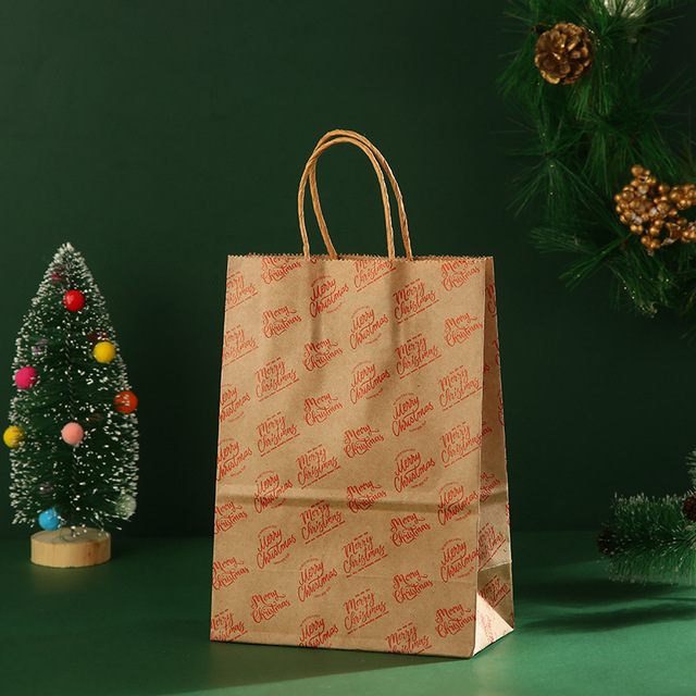 5 dużych bożonarodzeniowych toreb prezentowych, wzór drukowany na torbach, idealne na prezent, cukierki i ubrania, rok 2022 - Wianko - 6