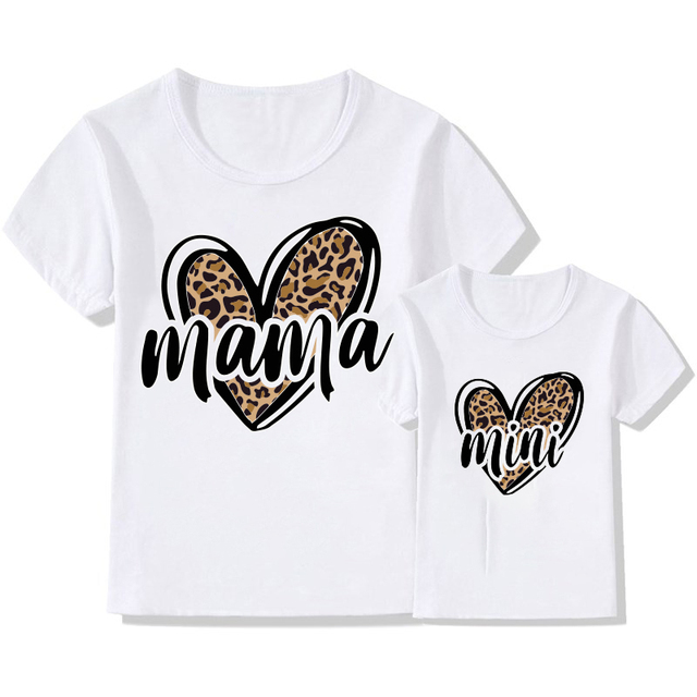 MAMA MINI T-shirt z nadrukiem dla matki i córki - moda rodzina, dziewczynki chłopcy - Wianko - 2