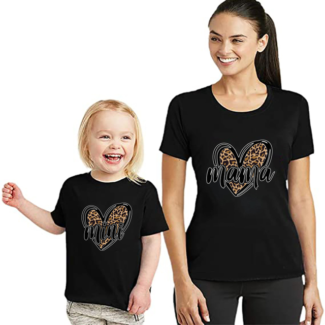 MAMA MINI T-shirt z nadrukiem dla matki i córki - moda rodzina, dziewczynki chłopcy - Wianko - 4