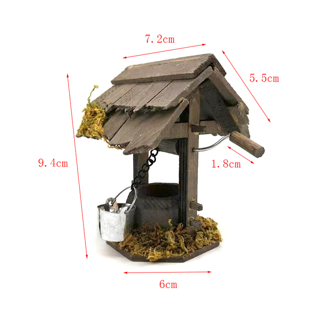 Domek dla lalek miniaturowy na kółkach, model sceny OG011A/B - Wianko - 1