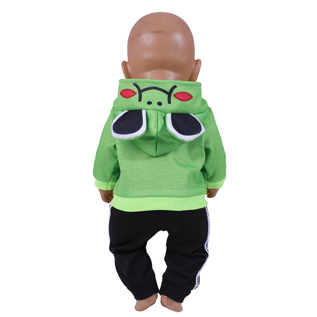 Ubranka dla lalki - kompletny strój sportowy w kreskówkowym stylu żaby (43 cm) - Wianko - 12