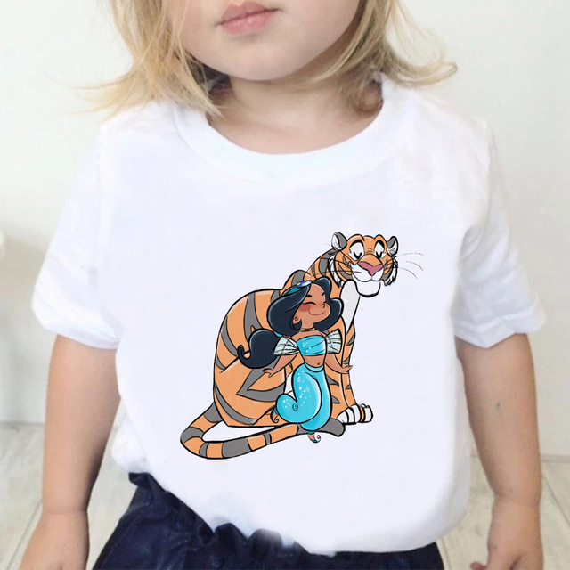 Koszulka dla dziewczynki Disney Piękna i Bestia, krótki rękaw, letnia, streetwear - Wianko - 12