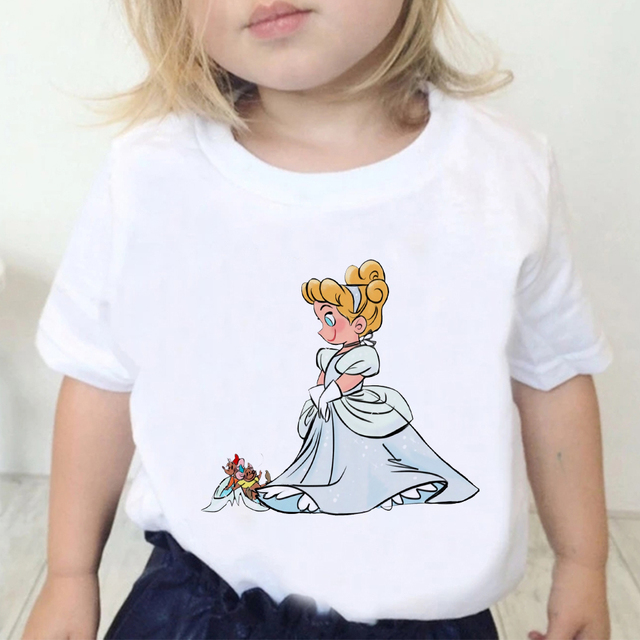 Koszulka dla dziewczynki Disney Piękna i Bestia, krótki rękaw, letnia, streetwear - Wianko - 24