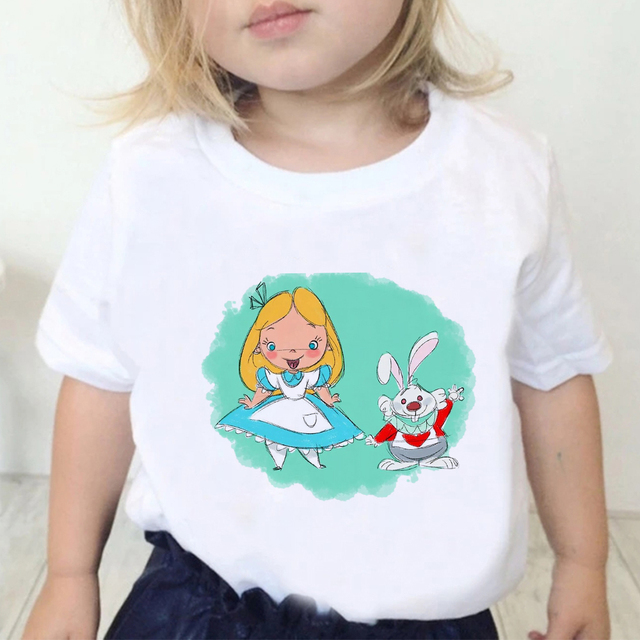 Koszulka dla dziewczynki Disney Piękna i Bestia, krótki rękaw, letnia, streetwear - Wianko - 21