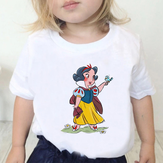 Koszulka dla dziewczynki Disney Piękna i Bestia, krótki rękaw, letnia, streetwear - Wianko - 15