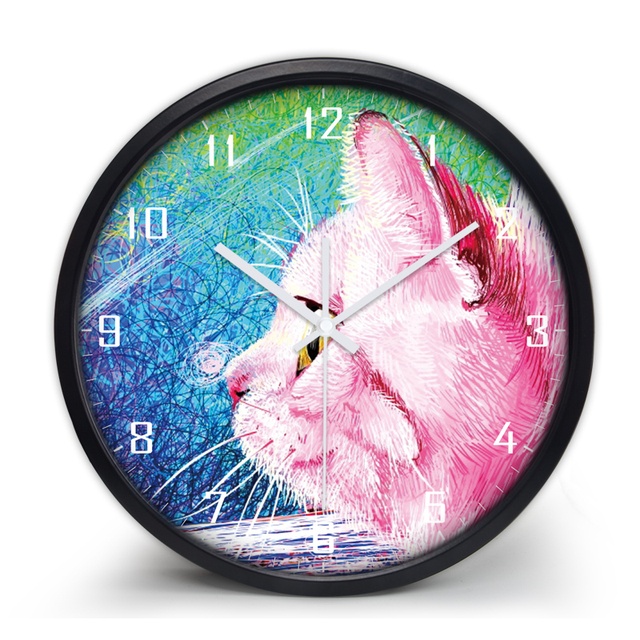 Zegar ścienny do pokoju dziecięcego z kolorowym drukiem - nowoczesny design, okrągła tarcza, wyciszenie, idealny jako specjalny prezent - Wianko - 8
