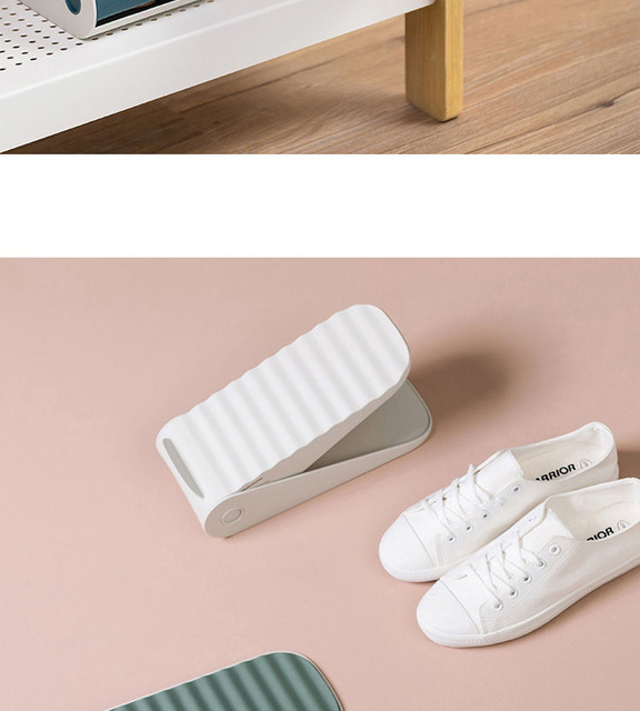 Regał szafka na buty półka podwójna warstwowa plastikowa - Wianko - 7