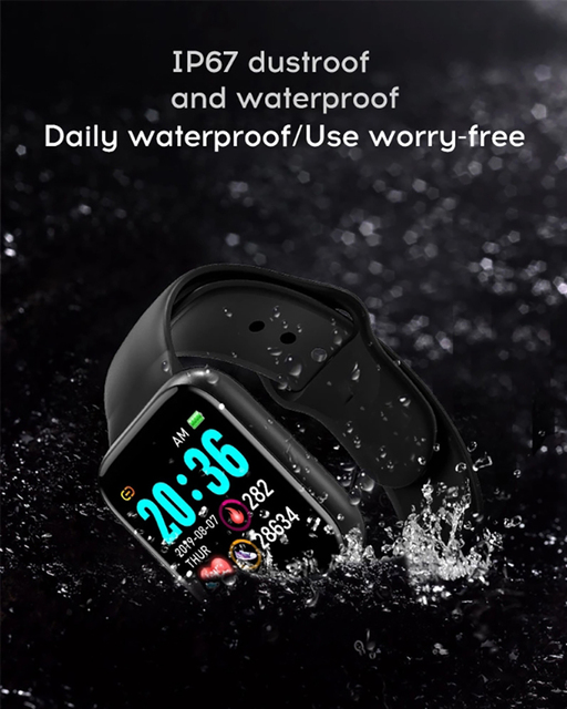 Inteligentny zegarek D20 Y68 Pro Fitness Tracker wodoodporny pulsometr Sport Smartwatch bransoletka iOS/Android - Wianko - 6