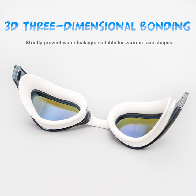 Okulary pływackie silikonowe, wodoodporne, przeciwmgielne dla dorosłych - Wianko - 4