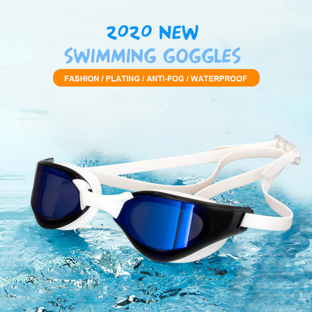 Okulary pływackie silikonowe, wodoodporne, przeciwmgielne dla dorosłych - Wianko - 1