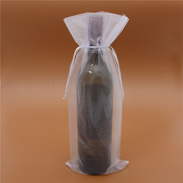 20 Organza torby na butelki wina oliwy z oliwek - pakowanie biżuterii Wedding Party Decoration - Wianko - 4