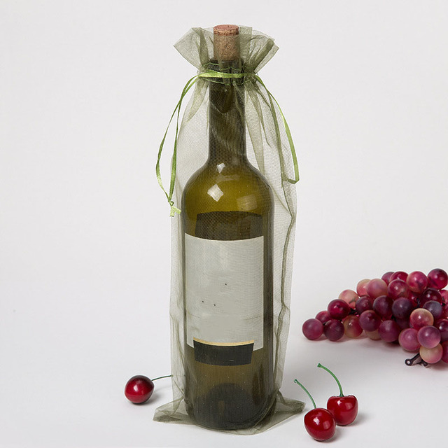20 Organza torby na butelki wina oliwy z oliwek - pakowanie biżuterii Wedding Party Decoration - Wianko - 9
