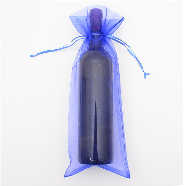 20 Organza torby na butelki wina oliwy z oliwek - pakowanie biżuterii Wedding Party Decoration - Wianko - 5