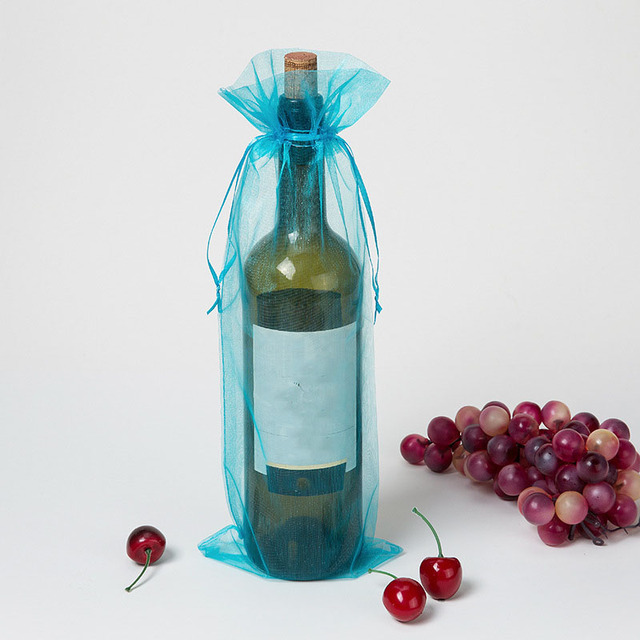 20 Organza torby na butelki wina oliwy z oliwek - pakowanie biżuterii Wedding Party Decoration - Wianko - 6