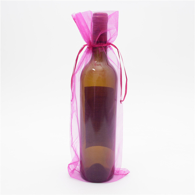 20 Organza torby na butelki wina oliwy z oliwek - pakowanie biżuterii Wedding Party Decoration - Wianko - 12