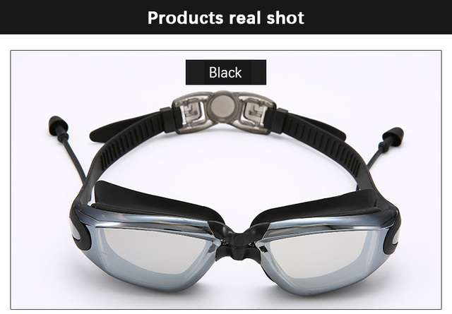 Okulary pływackie wodoodporne Anti-fog z zatyczkami do uszu dla mężczyzn i kobiet - Wianko - 9