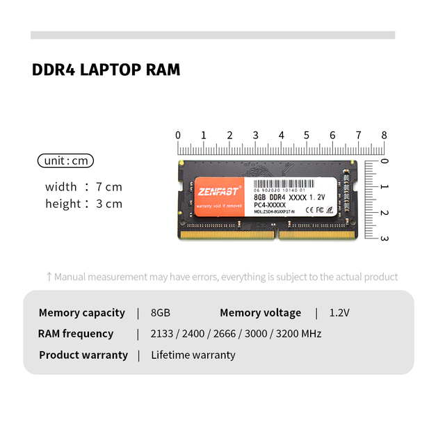 Pamięć RAM do laptopa ZENFAST DDR3/DDR4 4GB/8GB/16GB 1333/1600/2400/2666/2133MHz 204pin Sodimm Intel i AMD - Wianko - 12