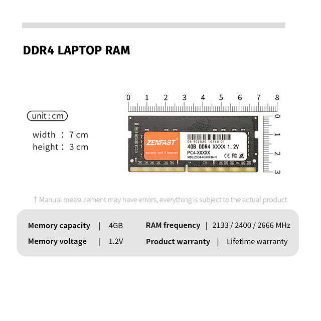 Pamięć RAM do laptopa ZENFAST DDR3/DDR4 4GB/8GB/16GB 1333/1600/2400/2666/2133MHz 204pin Sodimm Intel i AMD - Wianko - 5