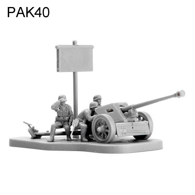 Zestaw 1:72 do montażu armaty przeciwpancernej PAK40 M30 - modele cegieł Puzzle zabawki edukacyjne dla dzieci - Wianko - 6