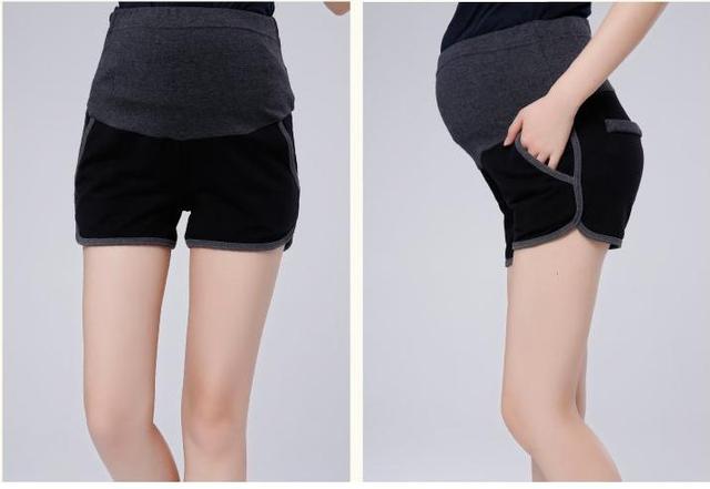 Miękkie shortsy dla kobiet w ciąży – bawełniane legginsy sportowe na wiosnę, lato i jesień - Wianko - 6
