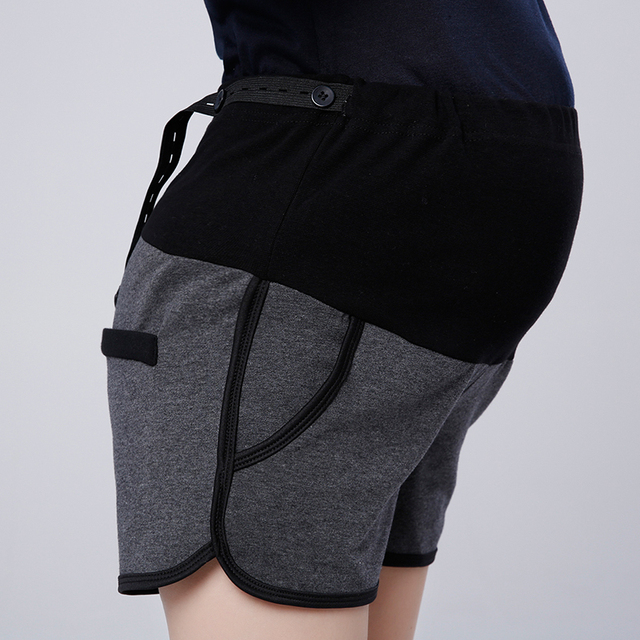 Miękkie shortsy dla kobiet w ciąży – bawełniane legginsy sportowe na wiosnę, lato i jesień - Wianko - 2