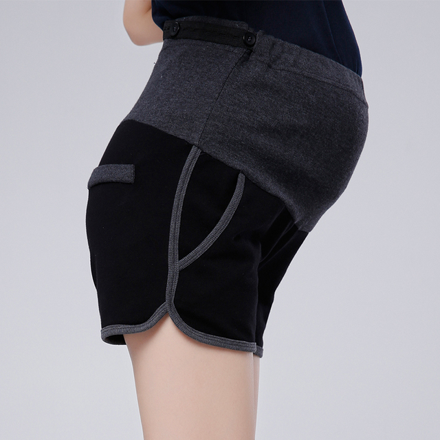 Miękkie shortsy dla kobiet w ciąży – bawełniane legginsy sportowe na wiosnę, lato i jesień - Wianko - 3
