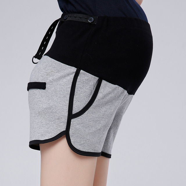 Miękkie shortsy dla kobiet w ciąży – bawełniane legginsy sportowe na wiosnę, lato i jesień - Wianko - 4