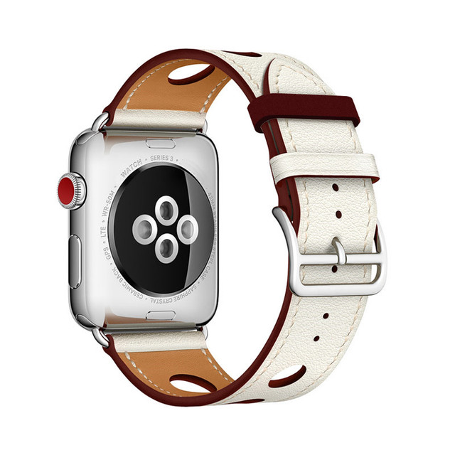 Pasek Skórzany Apple Watch 44MM/40MM dla Serii iWatch 7/6/5/4/SE z 3 otworami dla Serii iWatch 3 38MM/40MM - Wianko - 8