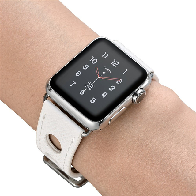 Pasek Skórzany Apple Watch 44MM/40MM dla Serii iWatch 7/6/5/4/SE z 3 otworami dla Serii iWatch 3 38MM/40MM - Wianko - 17