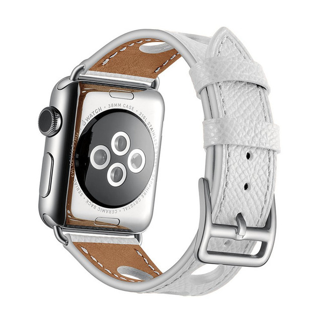 Pasek Skórzany Apple Watch 44MM/40MM dla Serii iWatch 7/6/5/4/SE z 3 otworami dla Serii iWatch 3 38MM/40MM - Wianko - 11