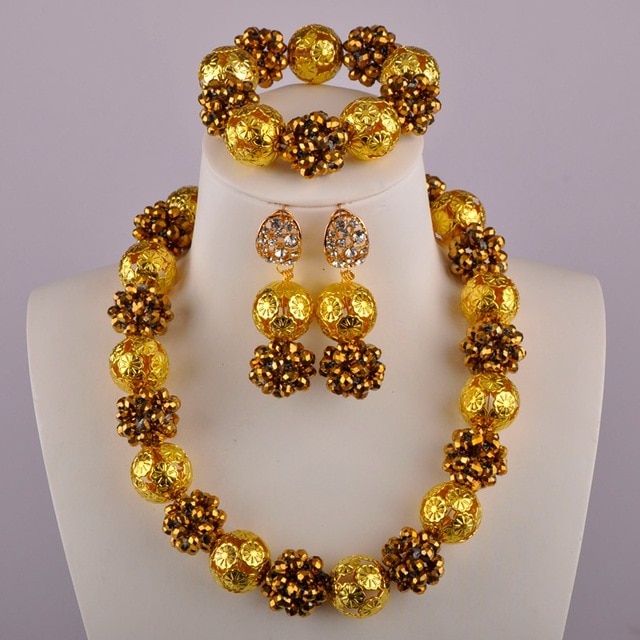 Biżuteria z białymi szampańskimi złotymi koralikami AB z kryształami - prezent na rocznicę - Wianko - 64