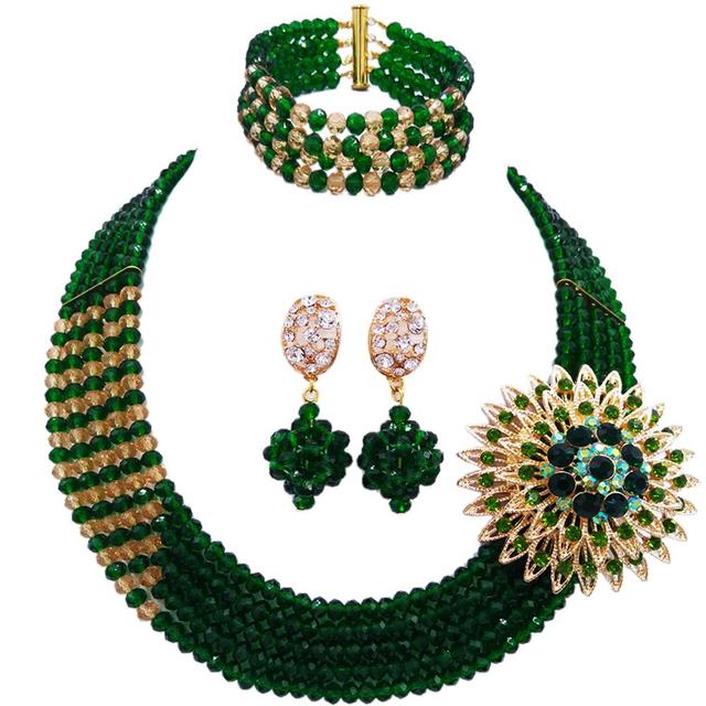 Biżuteria z białymi szampańskimi złotymi koralikami AB z kryształami - prezent na rocznicę - Wianko - 32