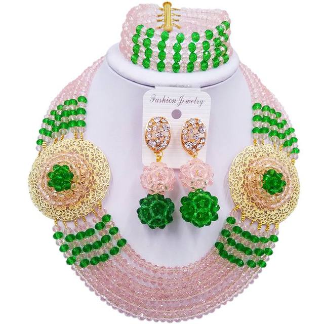 Biżuteria z białymi szampańskimi złotymi koralikami AB z kryształami - prezent na rocznicę - Wianko - 108