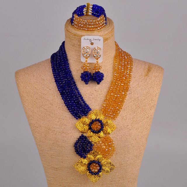 Biżuteria z białymi szampańskimi złotymi koralikami AB z kryształami - prezent na rocznicę - Wianko - 15