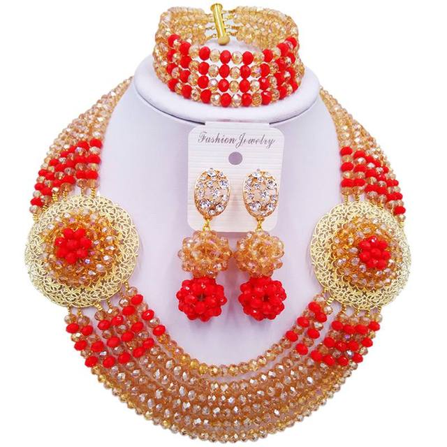 Biżuteria z białymi szampańskimi złotymi koralikami AB z kryształami - prezent na rocznicę - Wianko - 101