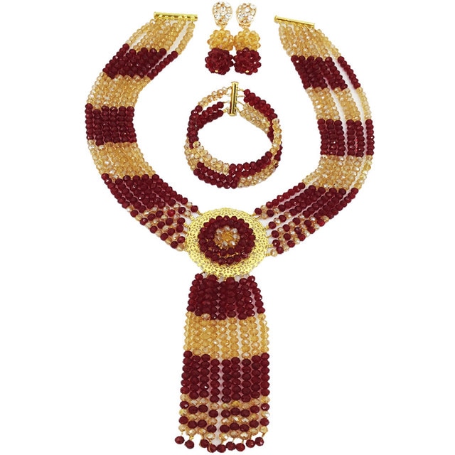 Biżuteria z białymi szampańskimi złotymi koralikami AB z kryształami - prezent na rocznicę - Wianko - 41