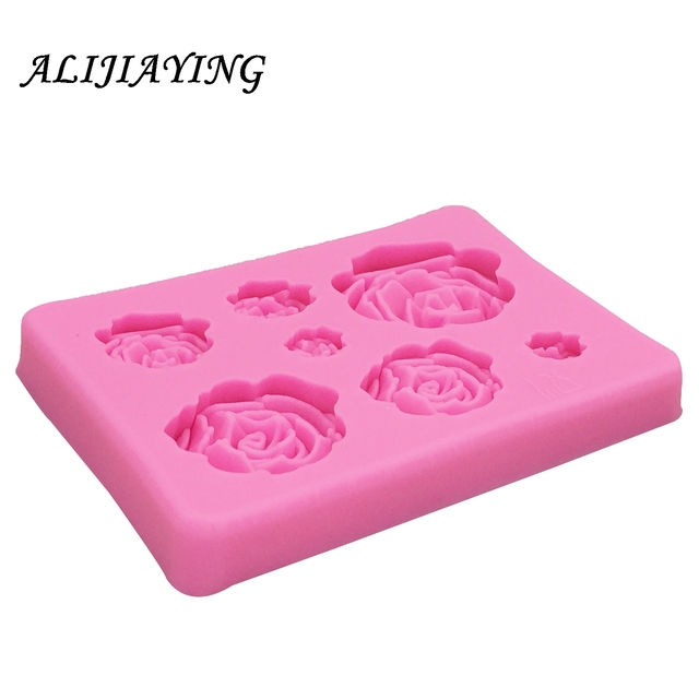 Silikonowe formy do dekorowania ciast 3D Sugarcraft Rose Flower - Wianko - 9