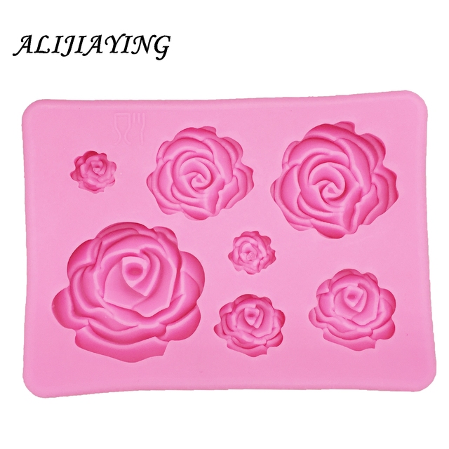 Silikonowe formy do dekorowania ciast 3D Sugarcraft Rose Flower - Wianko - 6