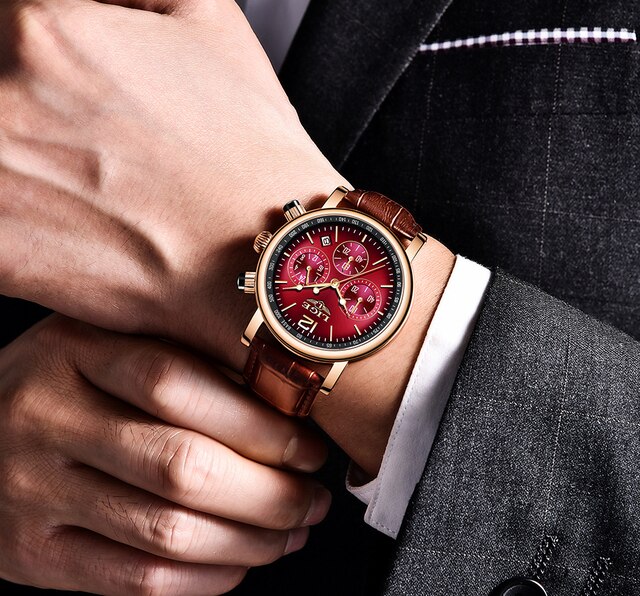 Zegarek męski LIGE biznesowy, luksusowy, kwarcowy, skórzany pasek, wodoodporny 30M, modny, reloj hombre + Box - Wianko - 16