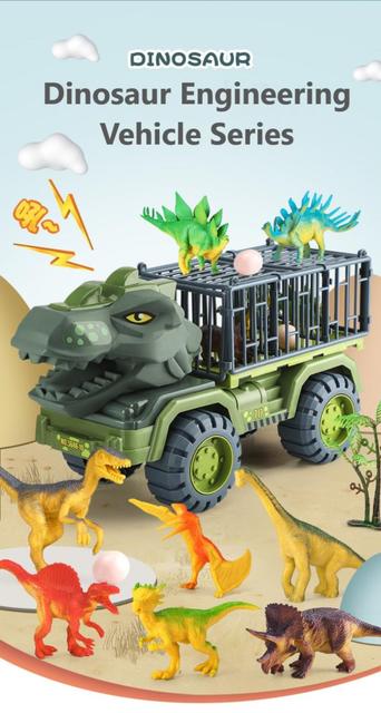 Model dinozaura ciężarówka - pojazd inżynieryjny dla dzieci - Wianko - 2
