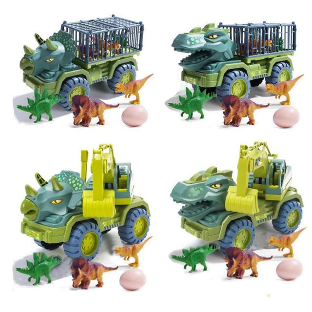 Model dinozaura ciężarówka - pojazd inżynieryjny dla dzieci - Wianko - 1
