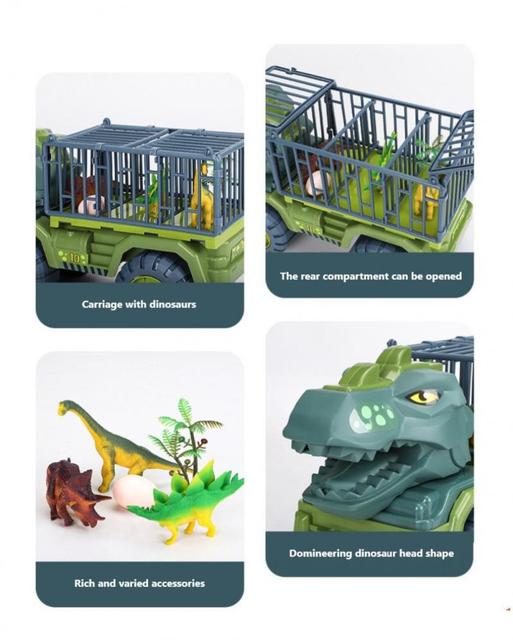 Model dinozaura ciężarówka - pojazd inżynieryjny dla dzieci - Wianko - 11