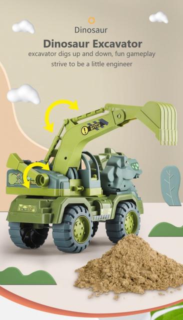 Model dinozaura ciężarówka - pojazd inżynieryjny dla dzieci - Wianko - 4