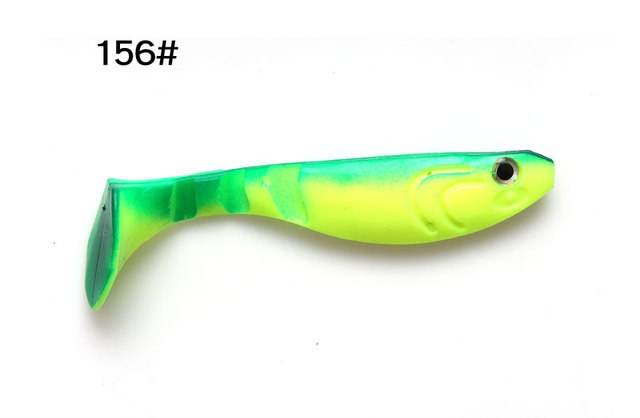 Brand New Miękkie Przynęty 12cm 4 szt./paczka - 3D-eyes, T-tail Worm Wobbler, Główka Jigowa - Szarmancka Symulacja Silikonowej Przynęty - Wianko - 6