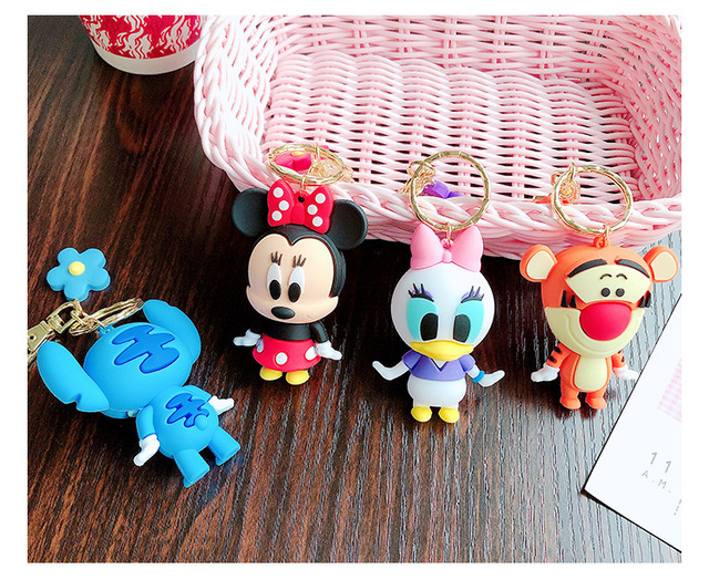 Disney Figurka Mickey Minnie Mouse Stitch Puchatek - Brelok Kawaii do Torby, Wisiorek do Samochodu - dla Dziewczynek i Chłopców - Wianko - 3