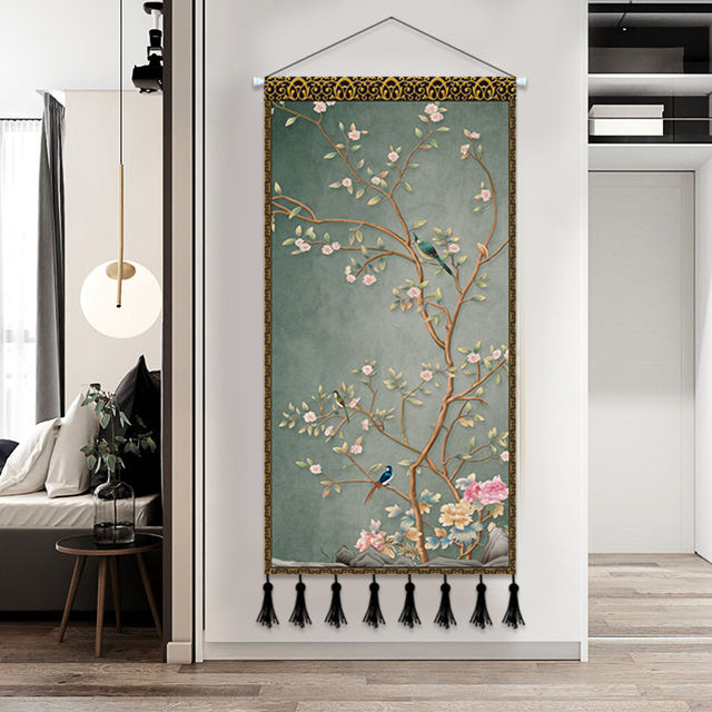 Plakat drewno przewiń - chiński krajobraz, dekoracja domu - Wianko - 11