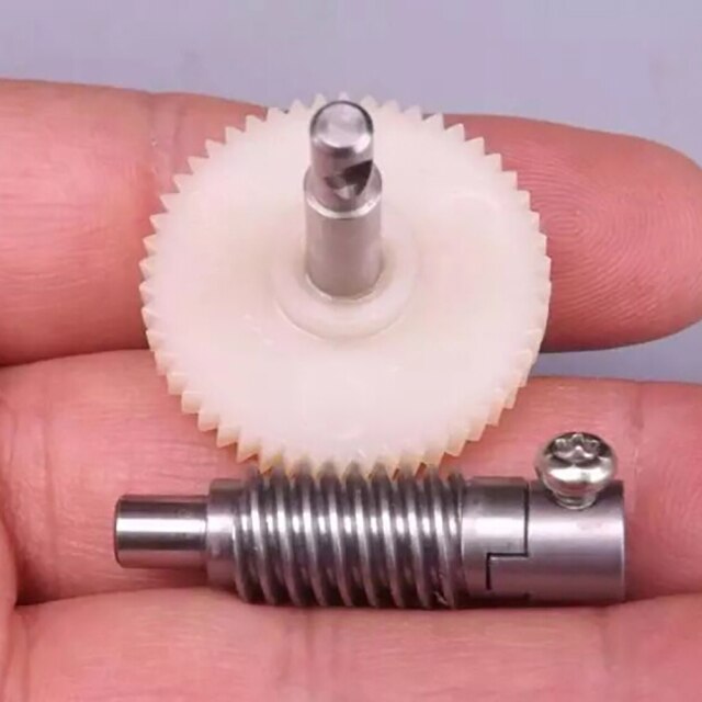 Wysokiej jakości zestaw koła zębate przekładni redukcyjnej - metalowe koło redukcyjne i plastikowa przekładnia robakowa - Wianko - 5